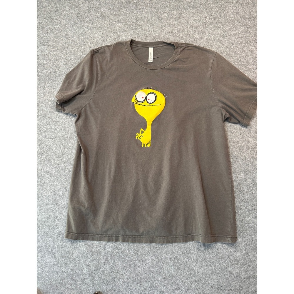 Vintage Bella+Canvas T Shirt Mens 2XL Brown‎ Cartoon Network Crewneck Retro